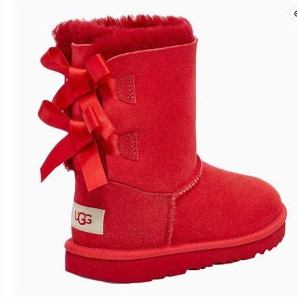 UGG KID'S BAILEY BOW II BOOT RIBBON RED - Picture 2 of 6